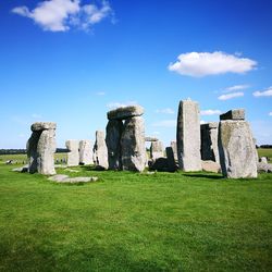 Stonehenge against blue sky