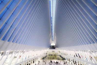 Low angle view of modern buildings in city