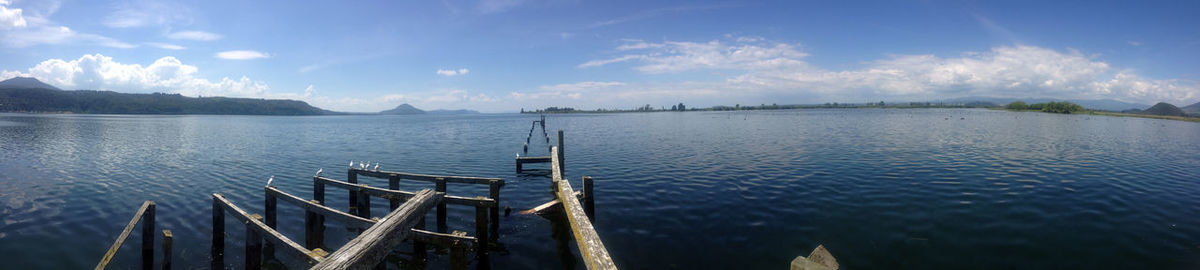 Panoramic view of sea against sky