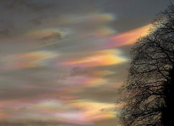 Low angle view of sky during sunset