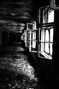 Empty corridor in abandoned building