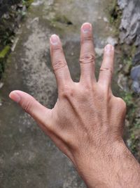 Close-up of human hand