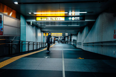 People walking in subway