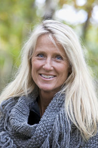 Portrait of senior smiling woman, sweden