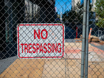 Close-up of chainlink fence