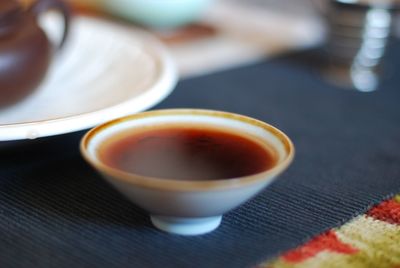 Close-up of drink on table