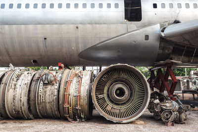Close-up of airplane