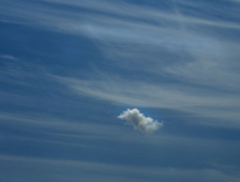 Low angle view of vapor trail in sky