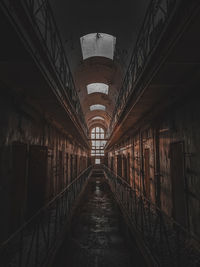 Illuminated corridor prison jail