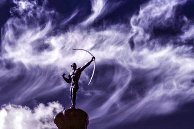 Low angle view of cloudy sky