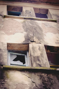 Low angle view of old abandoned building
