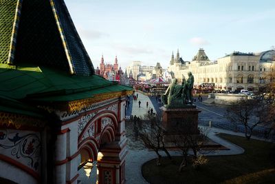 Built structures against sky