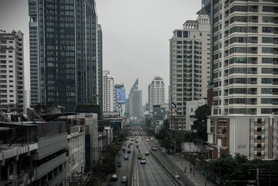 Buildings in city against sky