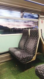 Close-up of subway train