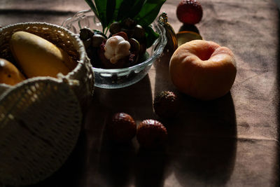 Close-up of apple on table