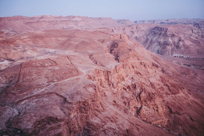 Aerial view of a desert