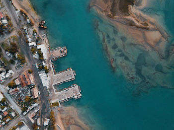 High angle view of city