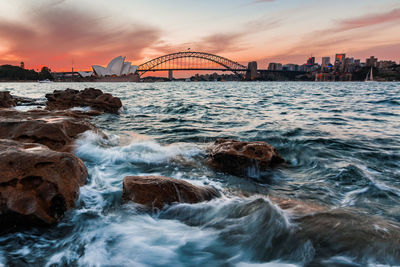 View of bridge over sea