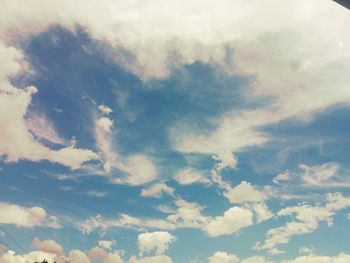 Low angle view of cloudy sky