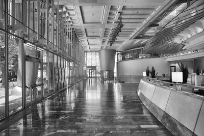 Empty corridor in modern building