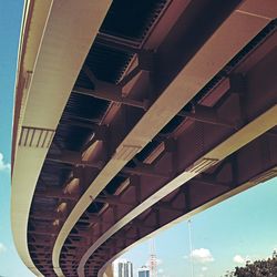 Low angle view of bridge against sky