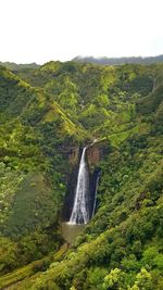 Scenic view of waterfall