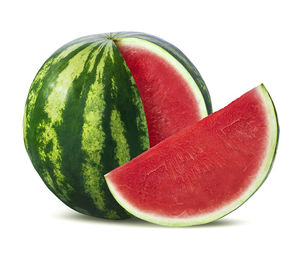 Close-up of fruits against white background