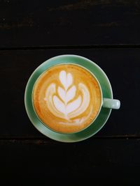 Directly above shot of coffee on table