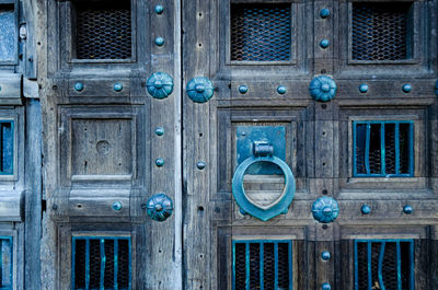 Close-up of closed door