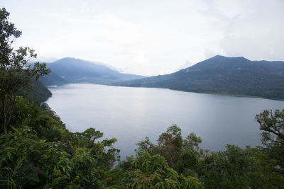 Scenic view of lake and mountains