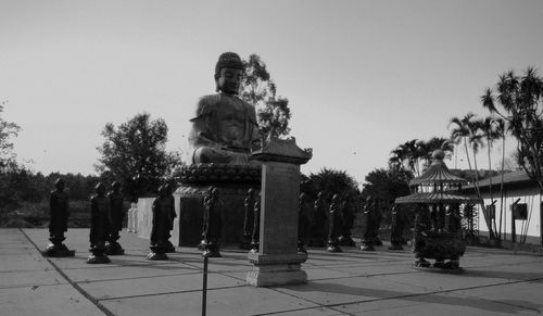 Statue against clear sky