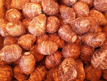 Full frame shot of onions for sale at market