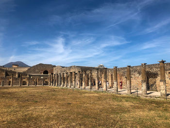 Old ruins against blue sky