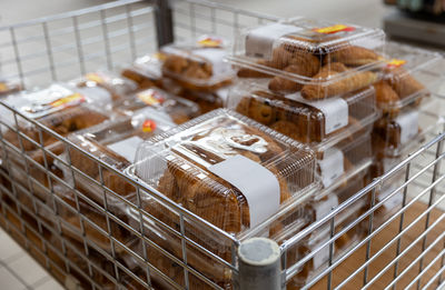 Close-up of containers