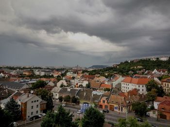 High angle shot of townscape