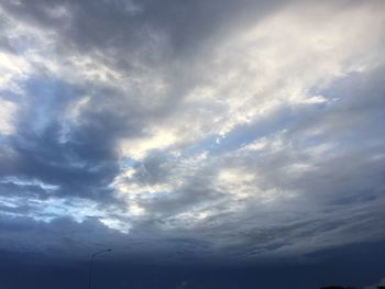 Low angle view of clouds in sky