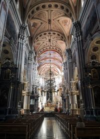 Interior of cathedral and building