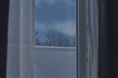 Close-up of frozen glass window