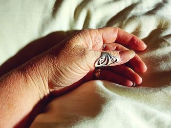 Close-up of human hand