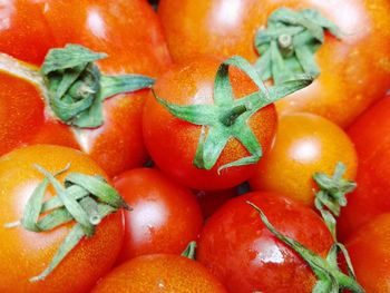 Full frame shot of tomatoes for sale at market stall