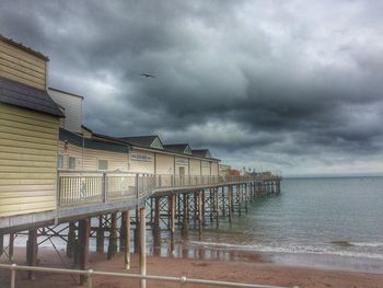 Storm clouds over sea