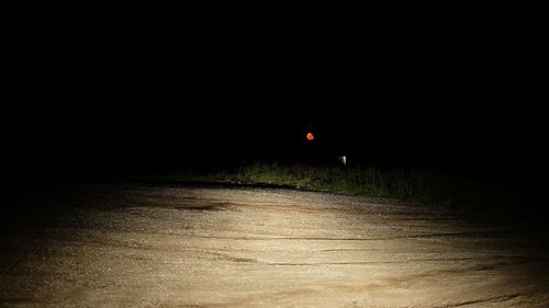 Empty road at night