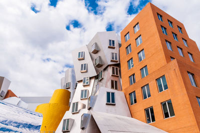 Low angle view of residential buildings against sky