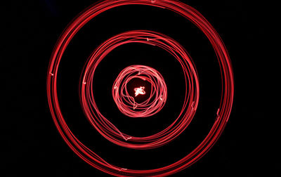 Red light painting at night