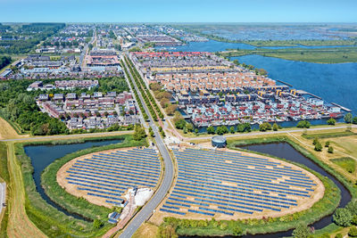 High angle view of cityscape