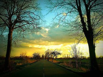 Road passing through landscape