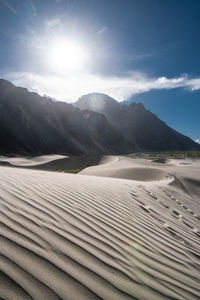 Scenic view of desert against sky