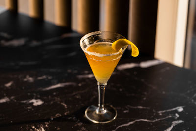 Close-up of drink on table