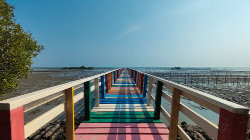 Pier over sea against sky