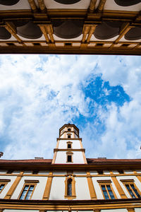 Low angle view of building against sky